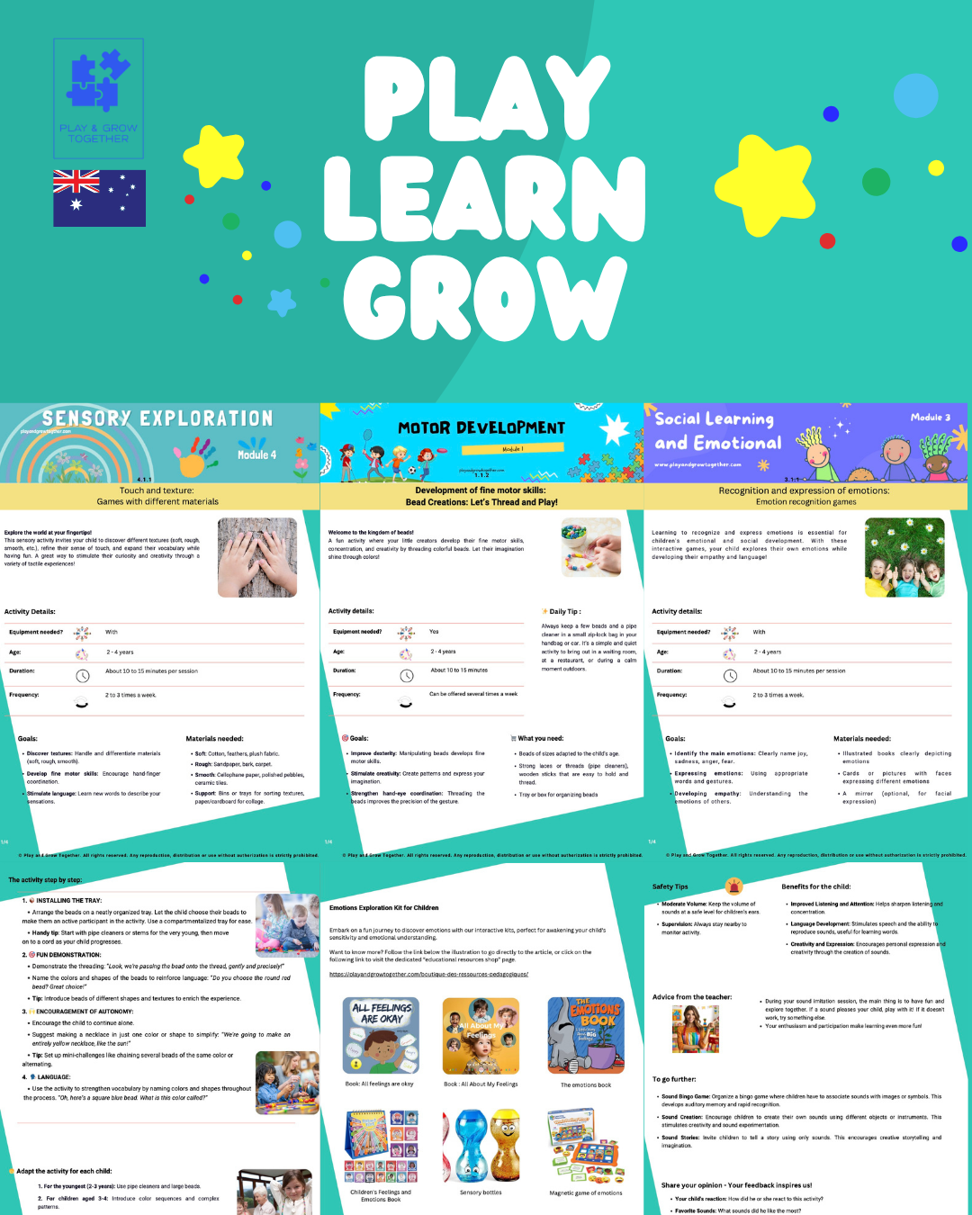 Complete Bundle – Play and Grow Together (Ages 2–4) – English