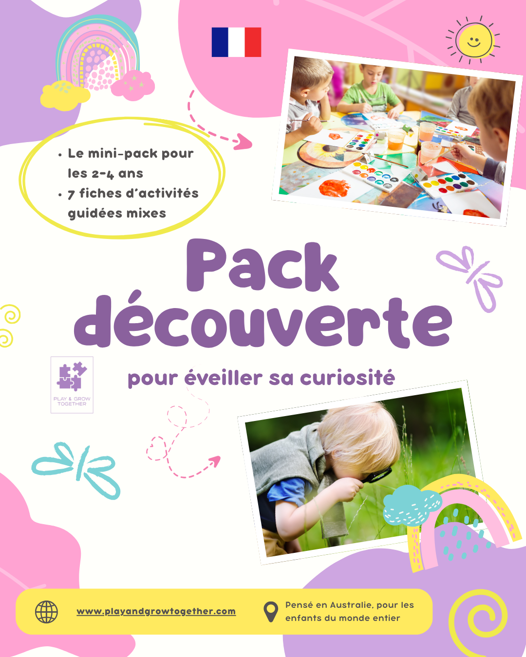 Pack Découverte – Play and Grow Together (2–4 ans) – Français