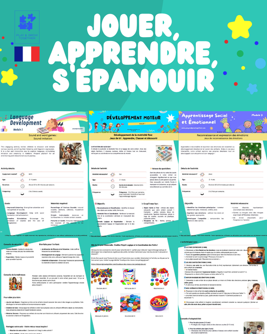 Pack Complet – Jouer et Grandir Ensemble (2–4 ans) – Français